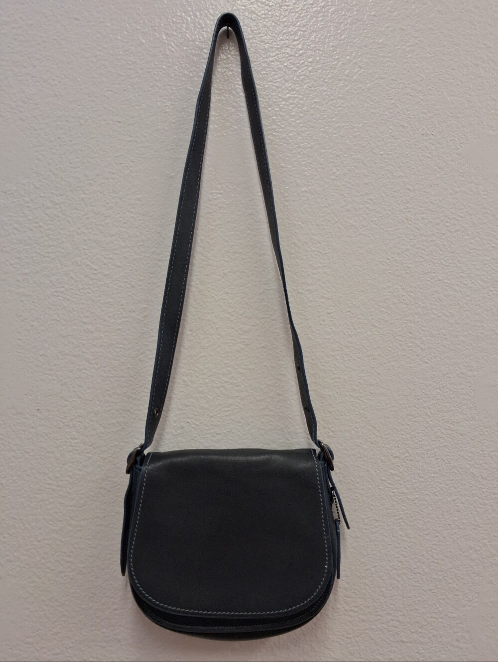 Coach 1941 Saddle Crossbody Bag Denim Blue Glovetanned Leather 20115
